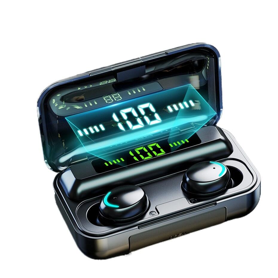 F9 Bluetooth Earphones TWS Fingerprint Touch for All Phones wireless Bluetooth Headset with Mic HiFI Stereo In-ear Earbuds Sport