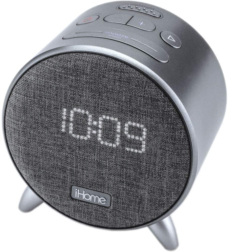iHome iBT235G Bluetooth Digital Alarm Clock with Dual USB Charging and Ambient Nightlight [Gizmo Hub]